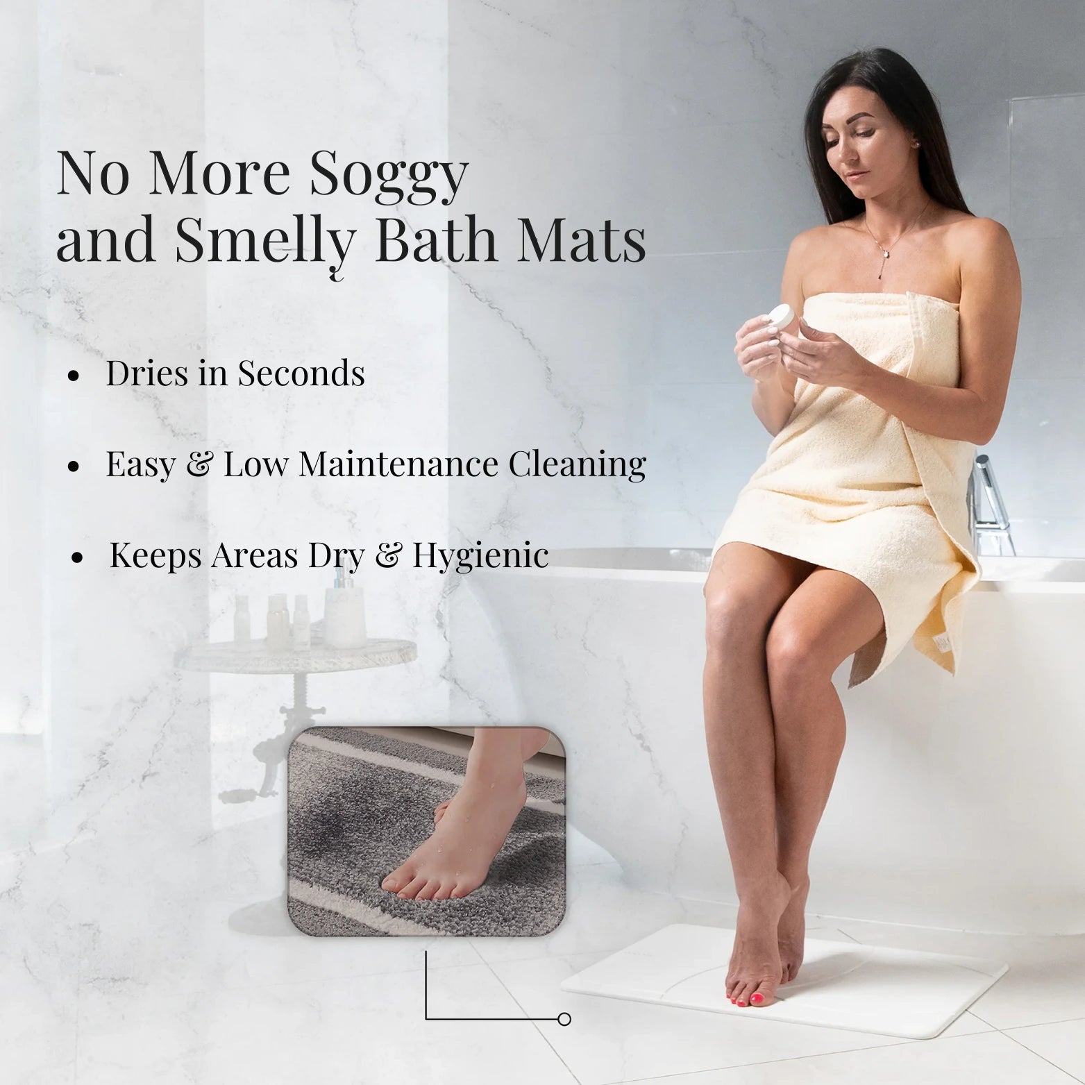 Fast Absorbing Stone Bath Mat