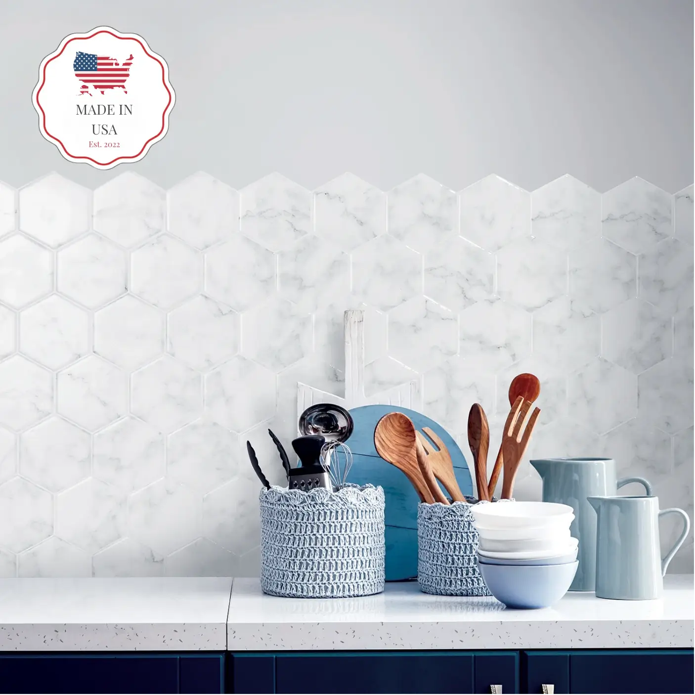 TileLux - Peel & Stick Smart Tiles Hexagon