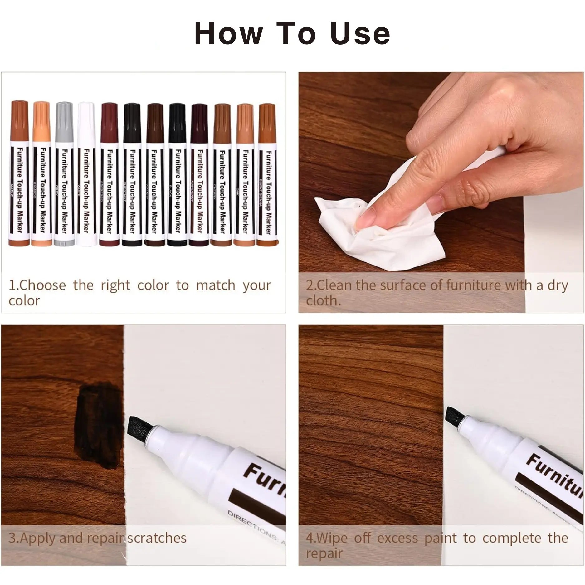 Furniture Touch Up Markers Set