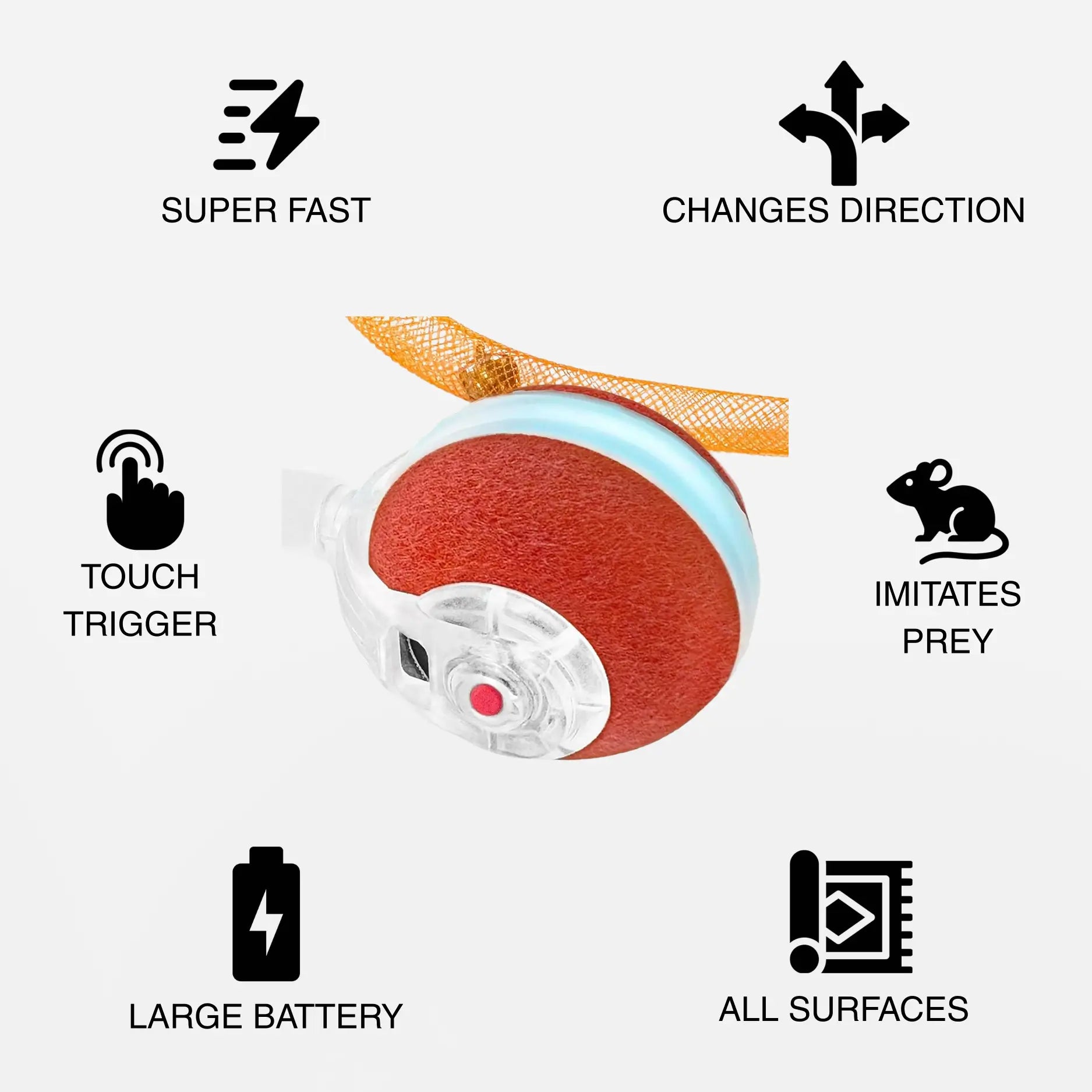 Snauff Plushy Ball Interactive Toy For Cats & Dogs