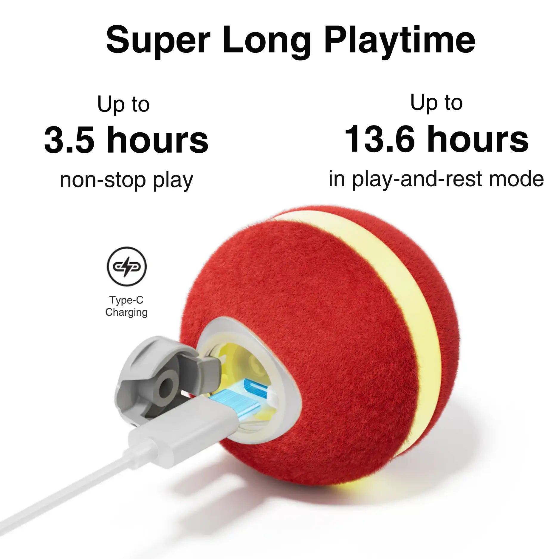 Snauff Plushy Ball Interactive Toy For Cats & Dogs