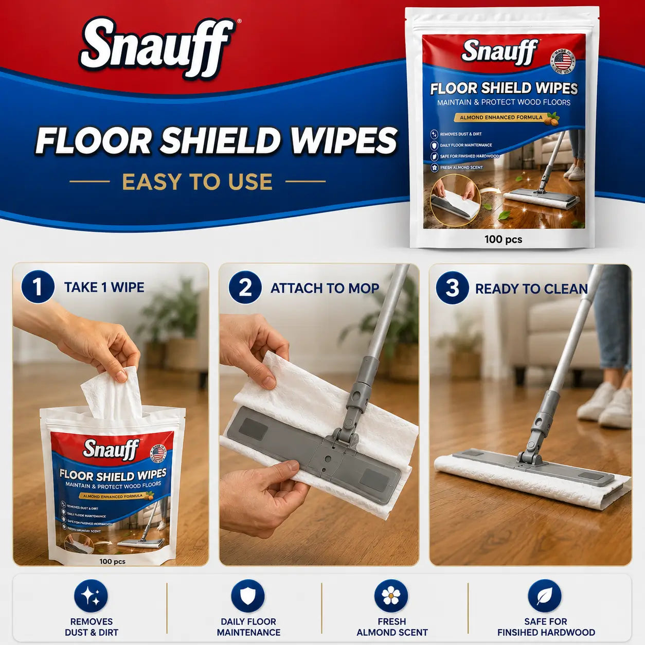 Floor Cleaning Wet Wipes